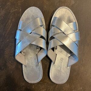 Madewell Women's Metallic Silver Sandals